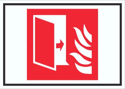 Produktbild von Brandschutztür Brandschutz Symbol Schild A2 Rückseite selbstklebend