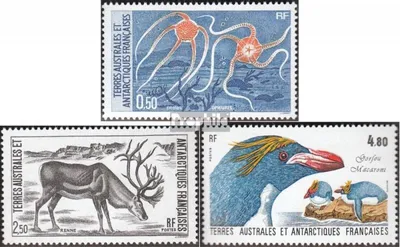Produktbild von Briefmarken Französ. Gebiete Antarktis 1987 Mi 220-222 (kompl.Ausg.) postfrisch Tiere der Antarktis