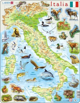 Produktbild von Larsen Puzzle Italia  mit Tiermotiven 65-tlg.