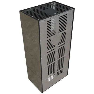 Immagine prodotto di Kit camino KRATKI FLOKI BOX sinistro 8 kW Ø 160 sinterizzato al quarzo FOKOS PIOKRATKI MBO