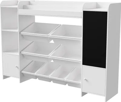 Produktbild von Kinder-Bücherregal - Regal & Spielzeugaufbewahrung - 6–9 Fächer - Holz - Mit Schublade - Zur Selbstmontage