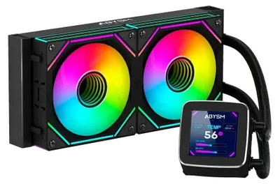 Image de ABYSM Oceanic LCD 240 ARGB, Refroidisseur de liquide tout-en-un, 12 cm, Noir