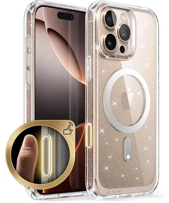 Immagine prodotto di Custodia protettiva per iPhone 16 Pro Max 6.9'', compatibile con MagSafe, trasparente, sottile, colore rosa