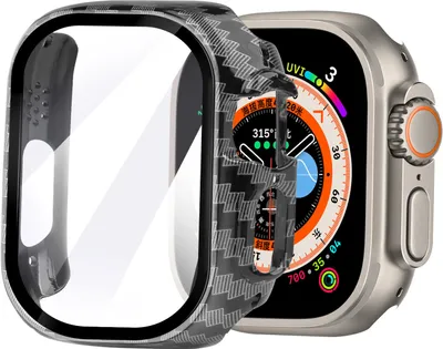 Produktbild von Strap-it Apple Watch Ultra Hard Case mit Glass 49mm (Carbon Fibre)