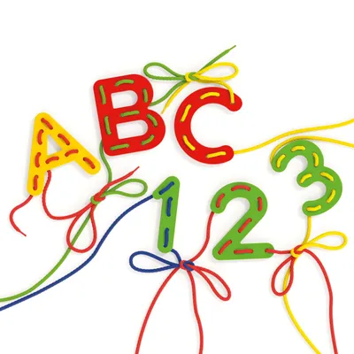 Produktbild von Quercetti Schnürsenkel ABC+123