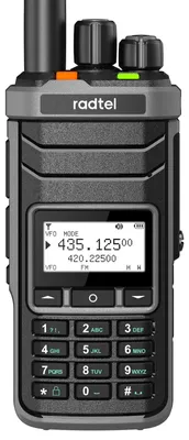 Zdjęcie produktu dla Radio amatorskie wielopasmowe z 1024 kanałami, baterią o pojemności 2000 mAh i możliwością ładowania przez port USB-C