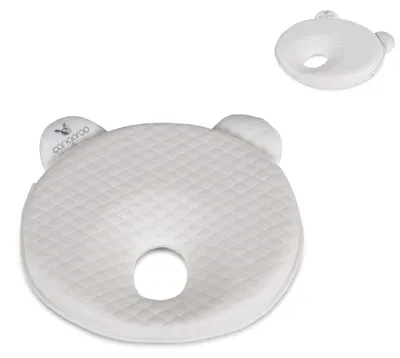 Produktbild von Cangaroo Babykissen Pooh ergonomisch 27 x 24 x 3 cm, Memory-Schaum, ab Geburt weiß