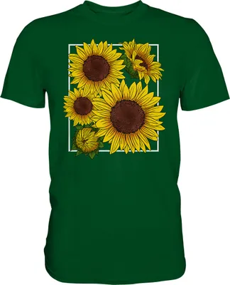 Produktbild von Sonnenblumen T-Shirt Gärtner Geschenk Garten – Bottle Green / M