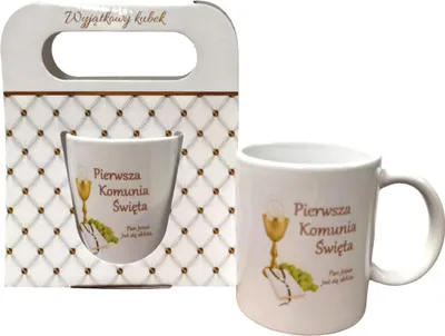 Zdjęcie produktu dla Kubek ceramiczny Pamiątka Pierwszej Komunii Świętej