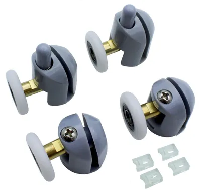 Produktbild von Solidchoice – 4-teiliges Set Duschkabinentür-Rollen, Ersatzrollen für Duschkabinen