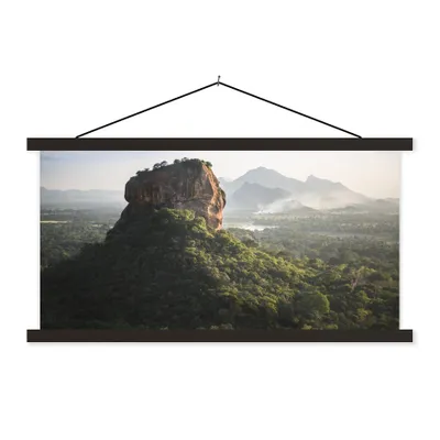 Produktbild von MuchoWow® Textilposter Der Löwenfelsen von Sigiriya 60x30 cm mit schwarzem Rahmen - Textilien
