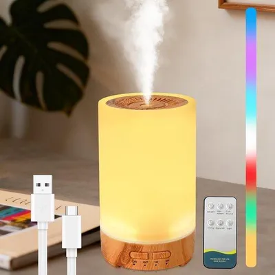 Productafbeelding van Ultrasone Aroma Diffuser 150 ml met Afstandsbediening, 7 Kleuren LED, Verfrissende Luchtbevochtiger voor Slaapkamer, Spa en Yoga