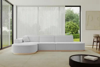 Produktbild von ALTDECOR Ecksofa in L-Form  MARI-L2-v1 - 328x171x83 cm Hellgrau -  Corner Sofa Bett Eckcouch Couch Wohnlandschaft Cauchsofa