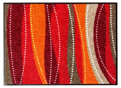 Produktbild von Fußmatte Saarburg, Schmutzfangmatte, Sauberlaufmatte rot 40x60 cm - rutschfest, langlebig, pflegeleicht, für Fußbodenheizung geeignet, ca. 7 mm Höhe