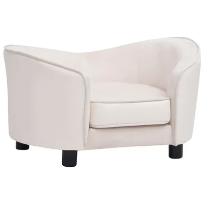 Immagine prodotto di Divano per cani crema 69x49x40 cm in peluche e Pelle finta