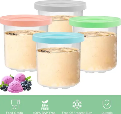 Produktbild von 4x Eisbecher für Ninja Creami NC301 NC300 Eisbecher mit Deckel