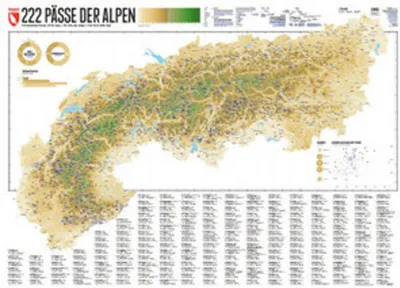 Produktbild von 222 Pässe der Alpen