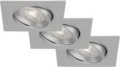 Produktbild von 3 x Briloner LED Einbauleuchte eckig Titan IP23 3 x 5W 350lm warmweiß 3000K schwenkbar