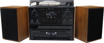 Zdjęcie produktu dla Soundmaster MCD5600BR, Czarny, Drewno, 2 płyt(y), 10 W, DAB+, FM, PLL, UKW, 3,5 mm, Prąd przemienny
