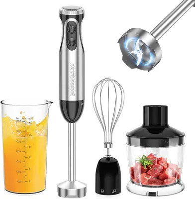 Obrázok produktu pre Mixér – Blendér – Na prípravu jedál – Motor 1000 W – Súprava 4 v 1 – Čierna