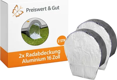 Produktbild von Radschutzhüllen 70–78 cm – wetterfestes Polyester mit UV-Schutz & Ösen – Radabdeckung für Wohnmobil, Wohnwagen & Anhänger – 2 Stück
