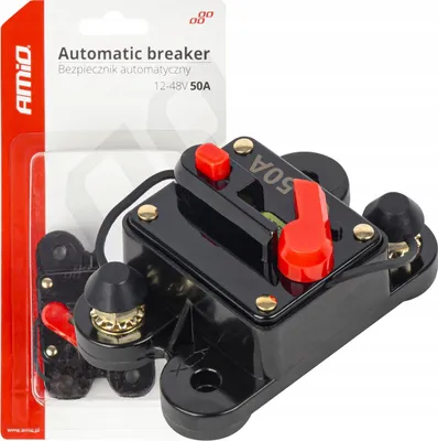 Zdjęcie produktu dla Samochodowy bezpiecznik automatyczny 50A 12V 24V 48V AMIO-03825