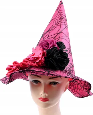 Produktbild von Hexenhut Rosa Halloween Kostüm Zubehör - Universalgröße Zauberhut für Damen & Kinder Party