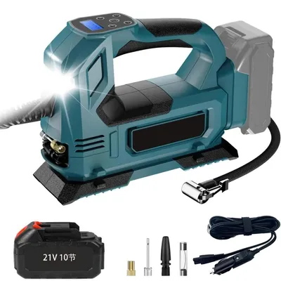 Produktbild von Akku-Luftkompressor für Autoreifen mit LED-Licht, Digitalanzeige und 130 PSI - Mit Batterie
