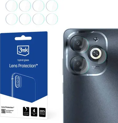 Produktbild von 3mk Hybridglas Lens Protection für Infinix Smart 8 Pro Kamera Objektiv Kameralinse 0,16mm 6H (4 Stück)