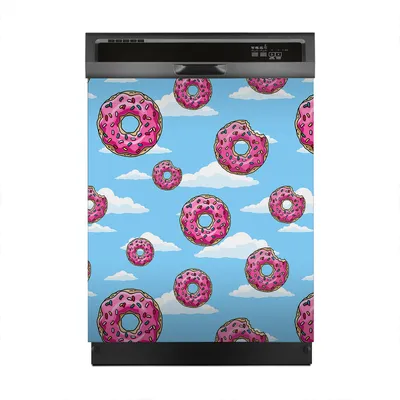 Produktbild von Aufkleber sticker 60x70 cm Dekorative folie Spülmaschine - Donuts Süßigkeiten