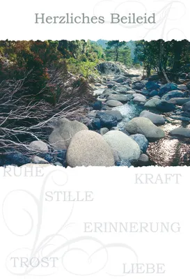 Produktbild von Trauer – Beileid - Kondolenzkarte im Format 11,5 x 17 cm mit