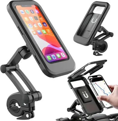 Obrázok produktu pre Vodotesný uzamykateľný držiak telefónu na bicykel s možnosťou otáčania o 360° ACTION