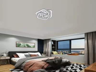 Imagen del producto de Lámpara de techo LED con control remoto, 130W - J1327/W