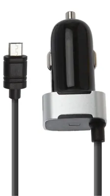 USB-Micro-Ladegerät Zigarettenanzünder 2,4 A, 1 m, schwarz