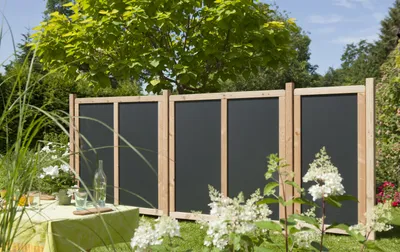 Produktbild von Douglasie HPL Zaun 180x180 cm – Robuster Sicht- und Windschutz für den Garten