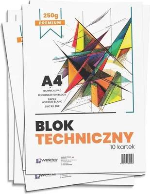 Produktbild von Technický blok A4 bílý Premium 250g (10 ks)