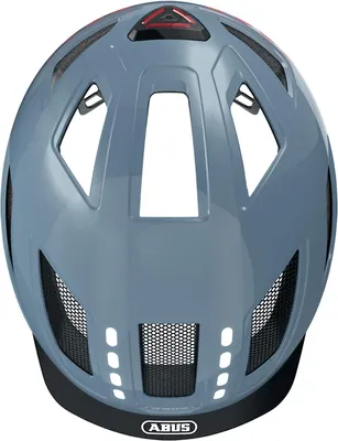 Obrázok produktu pre Cyklistická prilba ABUS so svetlom - Hyban 2.0 LED - predné a zadné svetlo a robustná tvrdá škrupina - pre mužov a ženy - lesklá modrá, veľkosť XL (58-63 cm?)