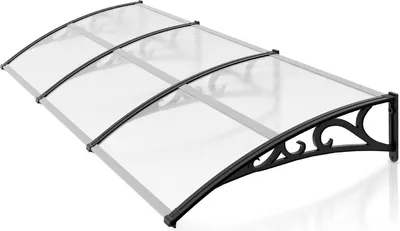 Produktbild von Yakimz Vordach Haustürdach Pultvordach für Haustür und Terrasse 100x300CM