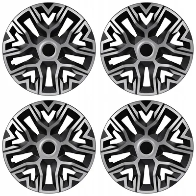 Produktbild von 4x Universal Radkappen 14'' NRM The Best Bicolor silber/schwarz