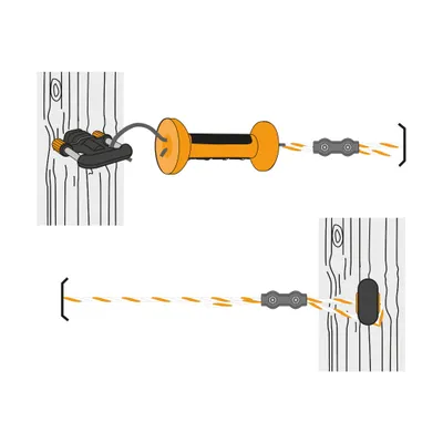 Produktbild von Gallagher Cord Weidetor-Set - Weidezaun-Elastikseil (weiß) - Multipack