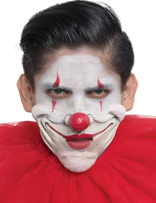 Produktbild von Grinseclown Teilmaske zum Ankleben