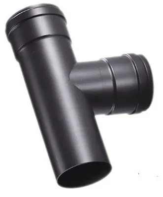 Immagine prodotto di T Schwarz, raccordo per pellet, canna fumaria, acciaio, nero, diametro 80 mm