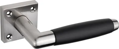 Immagine prodotto di Maniglie per porte classiche su rosone quadrato - nichel opaco - per set