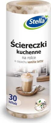 Immagine prodotto di Strofinacci da cucina STELLA in rotolo, profumati alla VANILLA LATTE, 30 pezzi.