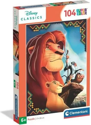 Obrázok produktu pre Puzzle, Clementoni 104 dielov, Leví kráľ, 38 x 27 cm, od 3 rokov