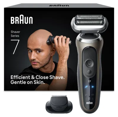 Produktbild von Braun Series 7 72-C1200s, Schwarz, Bronze, Edelstahl, Tasten, Normal, LED, Wechselstrom/Batterie, Integrierte Batterie