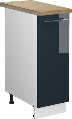 Obrázek produktu pro Lékárničková skříňka Vicco Fame-Line Tmavě modrá s vysokým leskem 30 cm , PD Dub, Model 49577