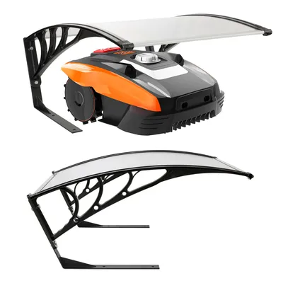 Produktbild von AREBOS Mähroboter Garage 102x79x46 cm | Rasenroboter Carport Silber