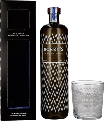 Produktbild von Bobby's Schiedam Dry Gin 42% Vol. 0,7l in Geschenkbox mit Glas