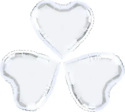 Productafbeelding van HERZ Folieballonnen, zilver, verjaardag, 23 cm, 3 stuks